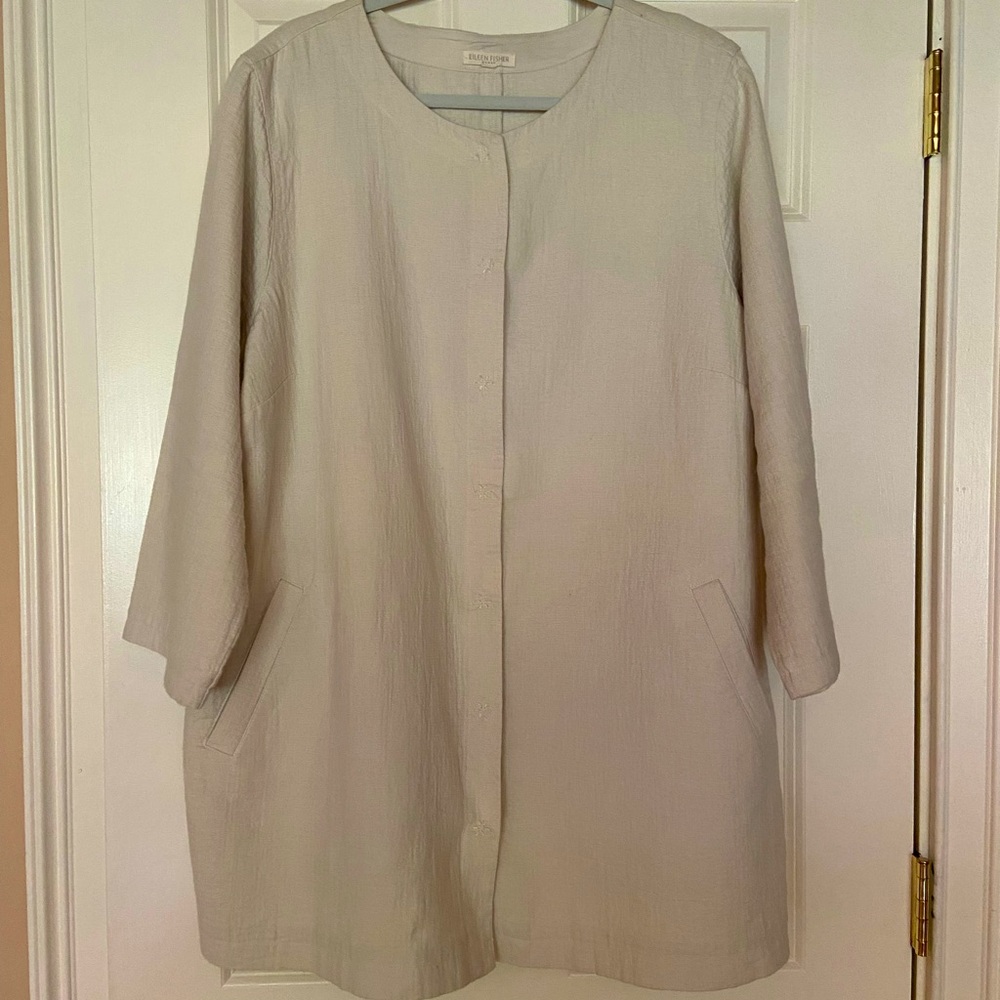 Eileen Fisher Cotton/Linen Coat